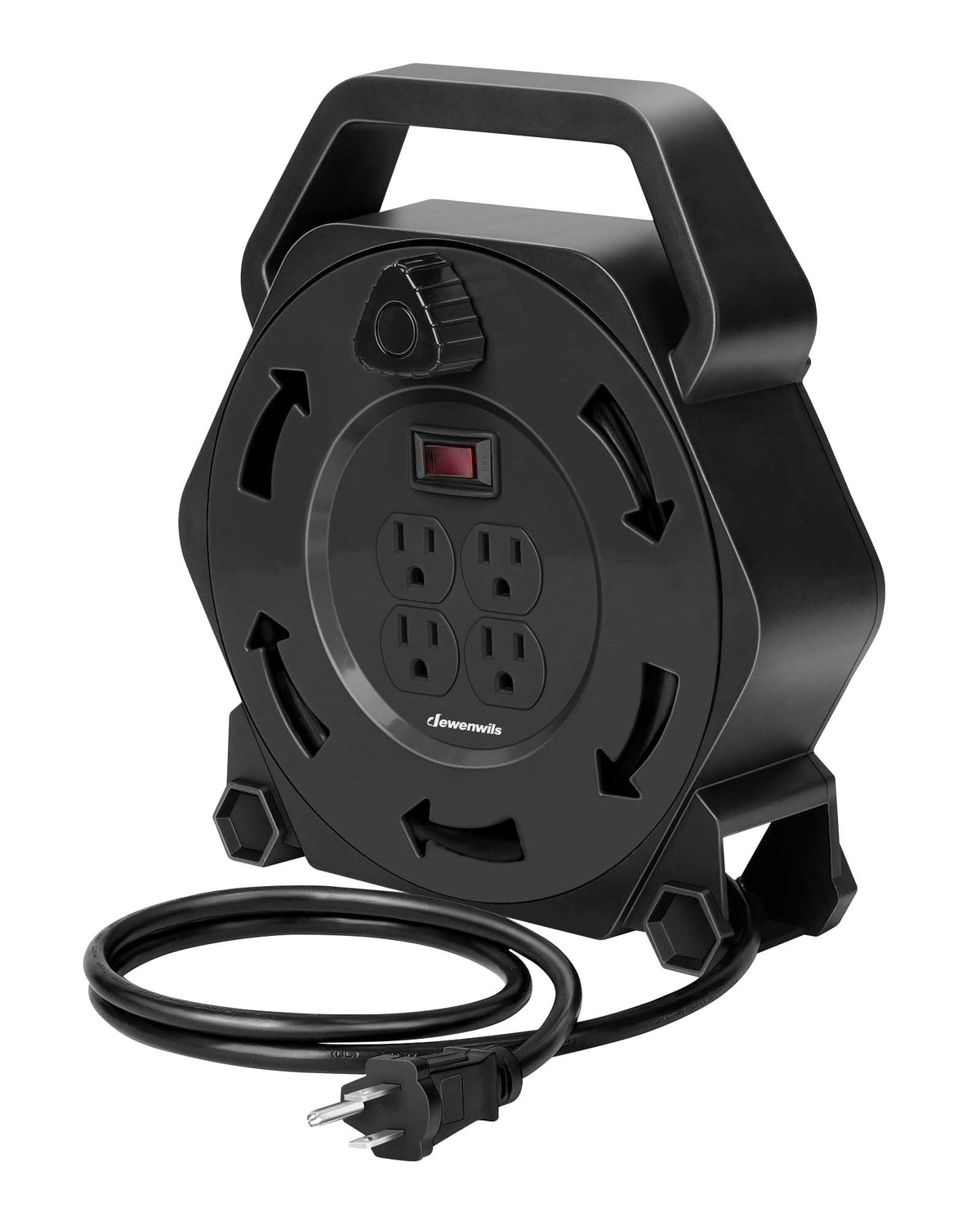 DEWENWILS front view with handle showing compact portability and neat storage