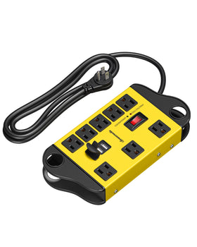 DEWENWILS garage power strip wall mount with eight outlets for easy device charging