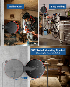 DEWENWILS in use at garage workbench powering tools and reducing clutter