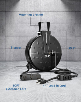 DEWENWILS mounted on ceiling with swivel bracket for overhead access