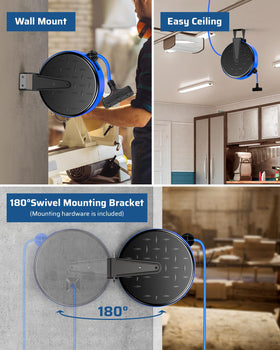DEWENWILS mounted on ceiling with 180° swivel, flexible positioning benefit