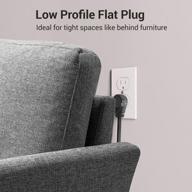 DEWENWILS rear view showing keyhole mounting slots for secure wall or under-desk installation