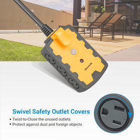 DEWENWILS rubberized polycarbonate shell conveys durability in tough environments.