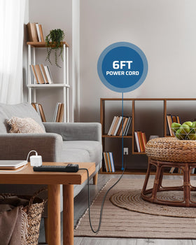 DEWENWILS slim side profile highlighting compact design for tight spaces and easy placement