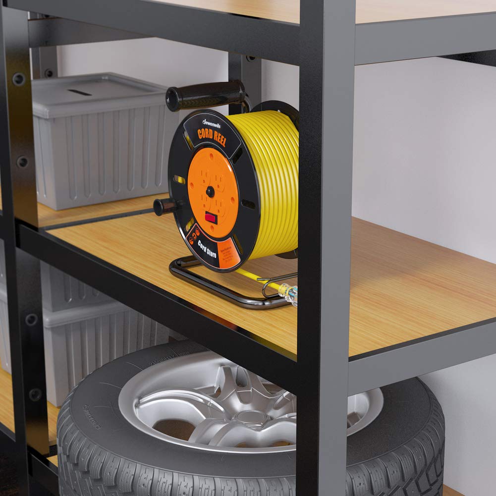 DEWENWILS placed next to cordless tools to show scale and portable job-site convenience benefit