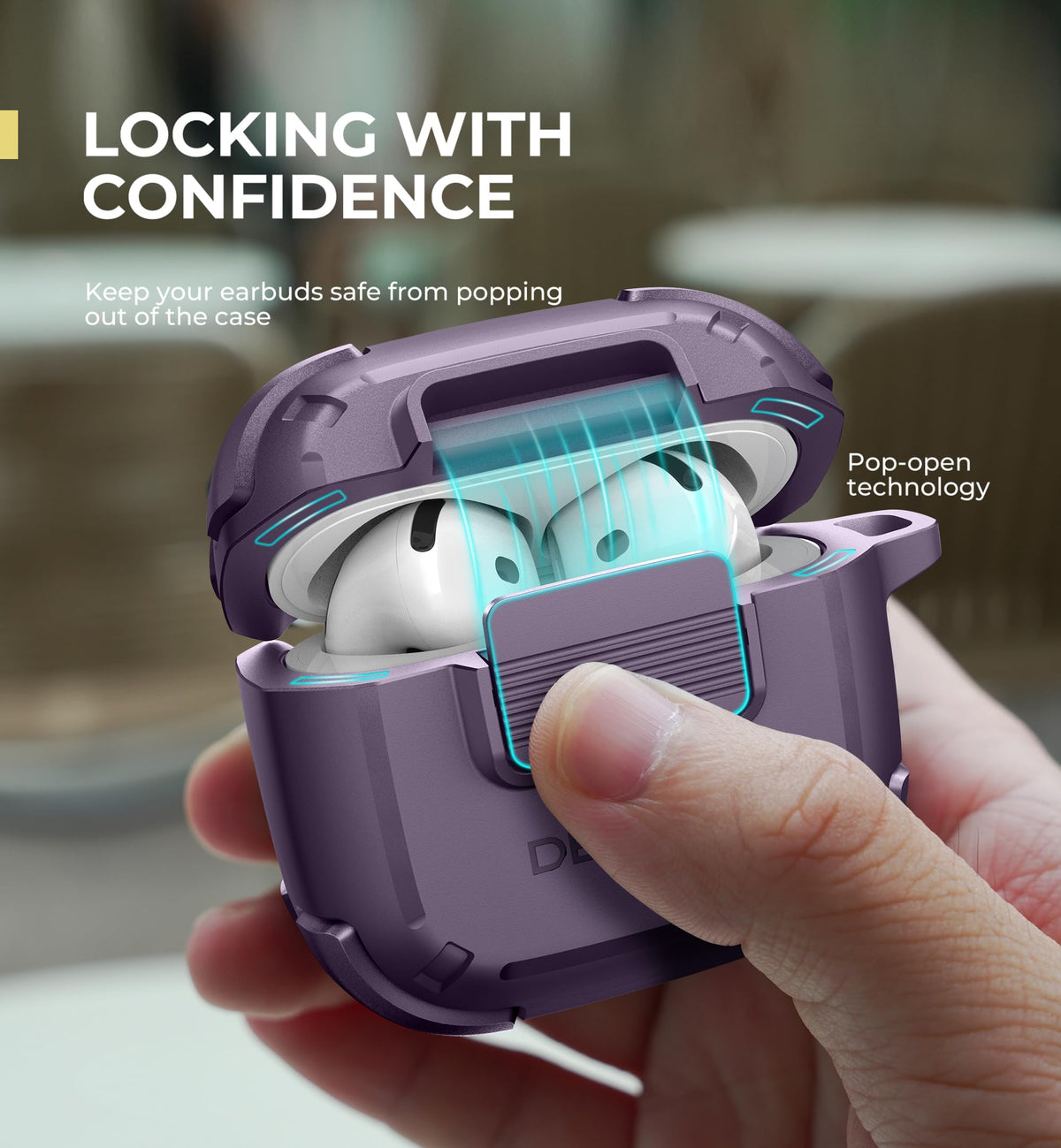 Dexnor AirPods 4 case carabiner and keyring for quick access