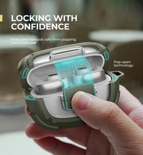 Crystal-clear window keeps Bose Ultra Open visible while protected.