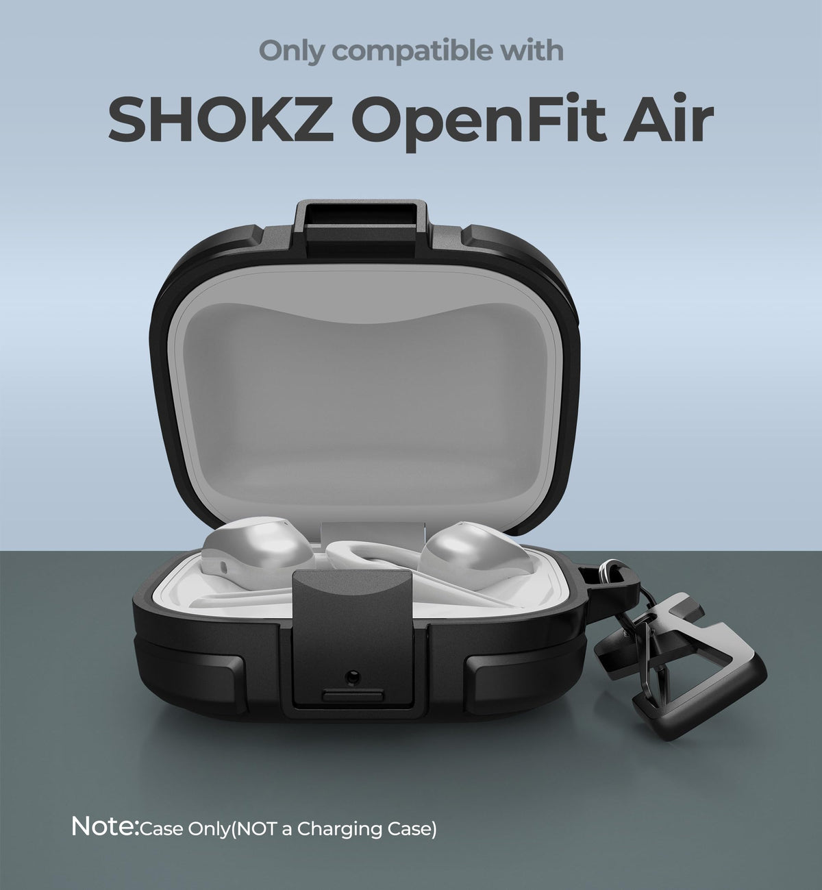 Dexnor OpenFit Air Case side profile shows reinforced corners for shock absorption