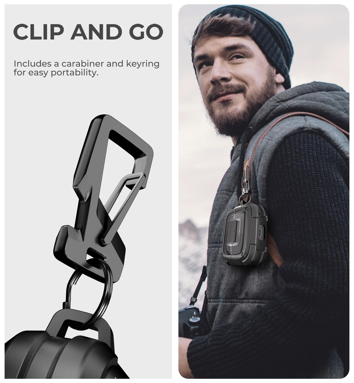 Dexnor Buds3 cutouts provide easy port access while keeping the device protected.