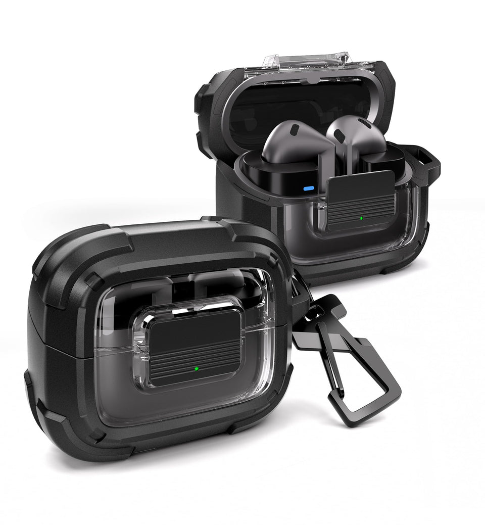 Dexnor Rugged Bumper Case with lock keeps Buds3 FE secure during daily commutes.