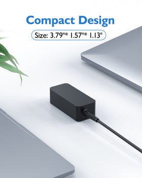 Dexpt 19V 2.37A 45W output label confirms fast, safe laptop charging.