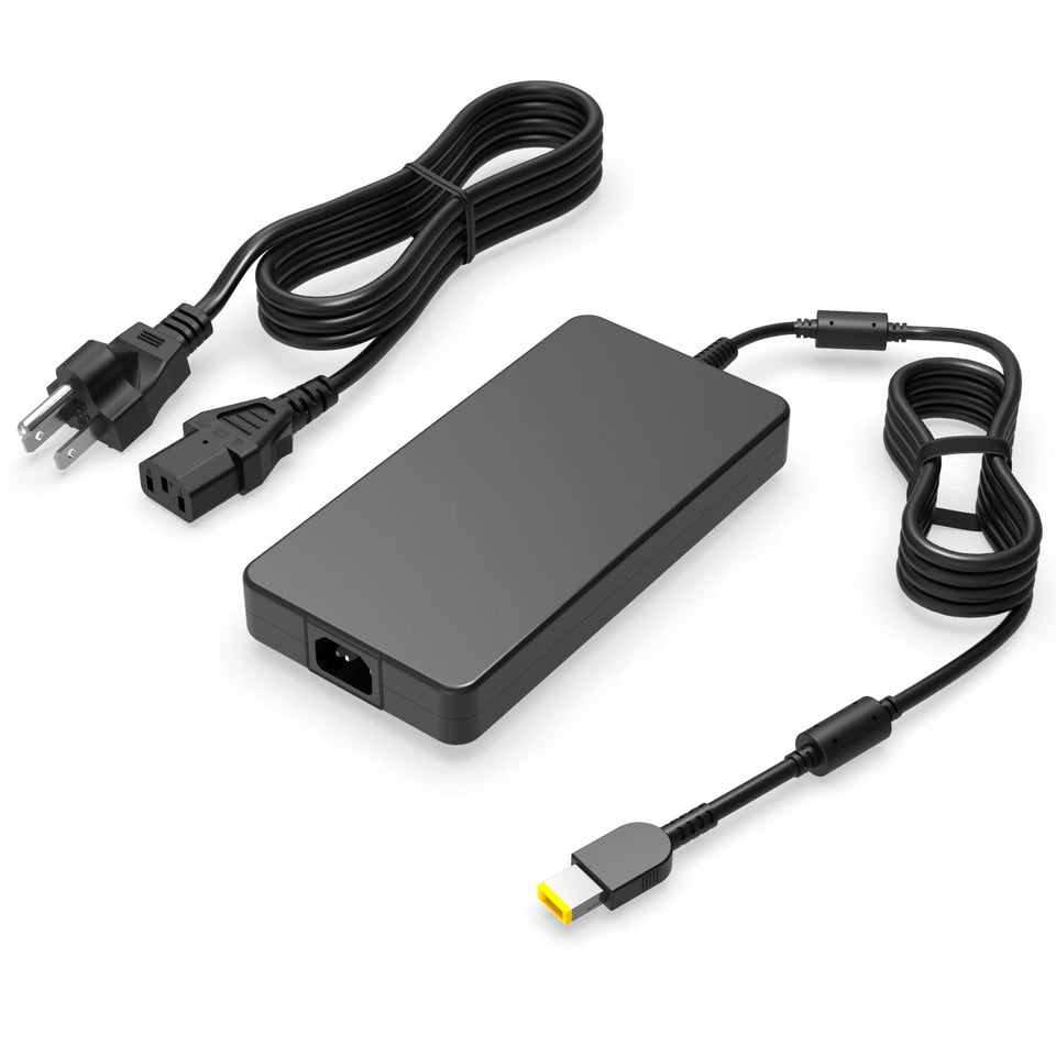 Dexpt 230W adapter front view showing compact design and UL safety benefit