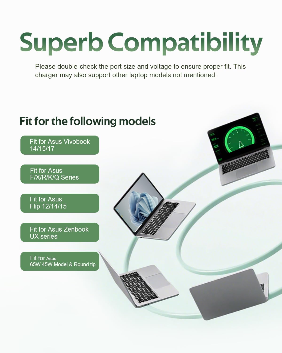 Dexpt 7.5ft cable provides flexible charging placement