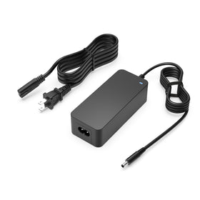 Dexpt 65W Dell Latitude adapter front view, compact design for desk-friendly charging.