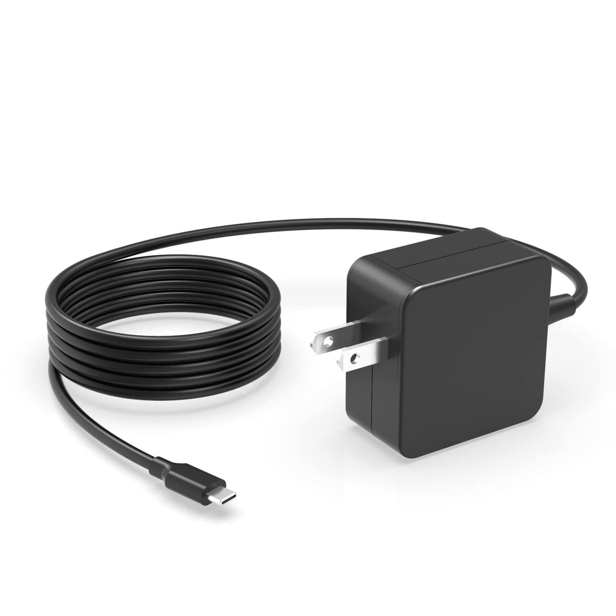 Dexpt fast charger for Asus Chromebook packaging highlights compact, portable design.