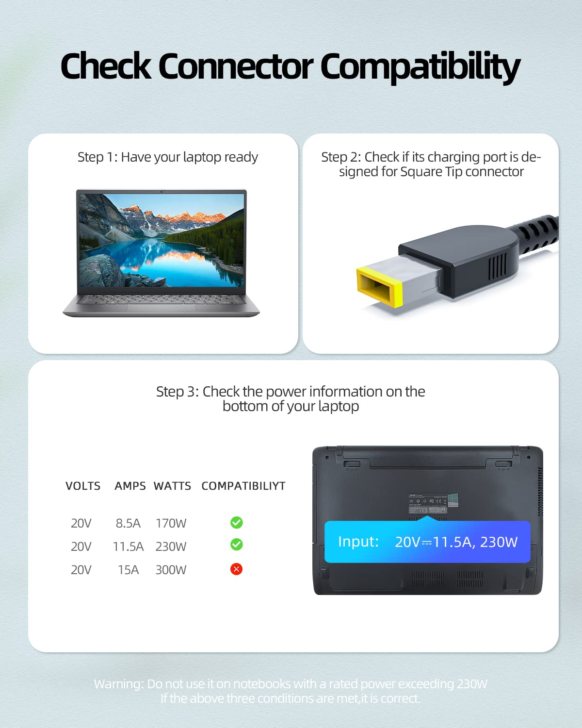 Dexpt adapter label with output specs for clear verification and safe matching
