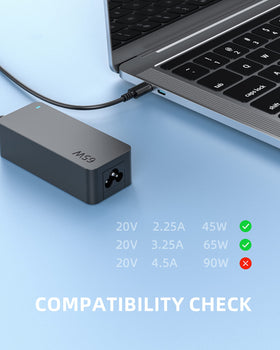 Dexpt charger compatible with ThinkPad T14–T16 series for versatile work
