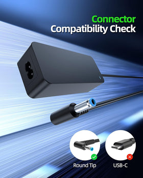 Dexpt charger angled packaging showcasing warranty and safety features.