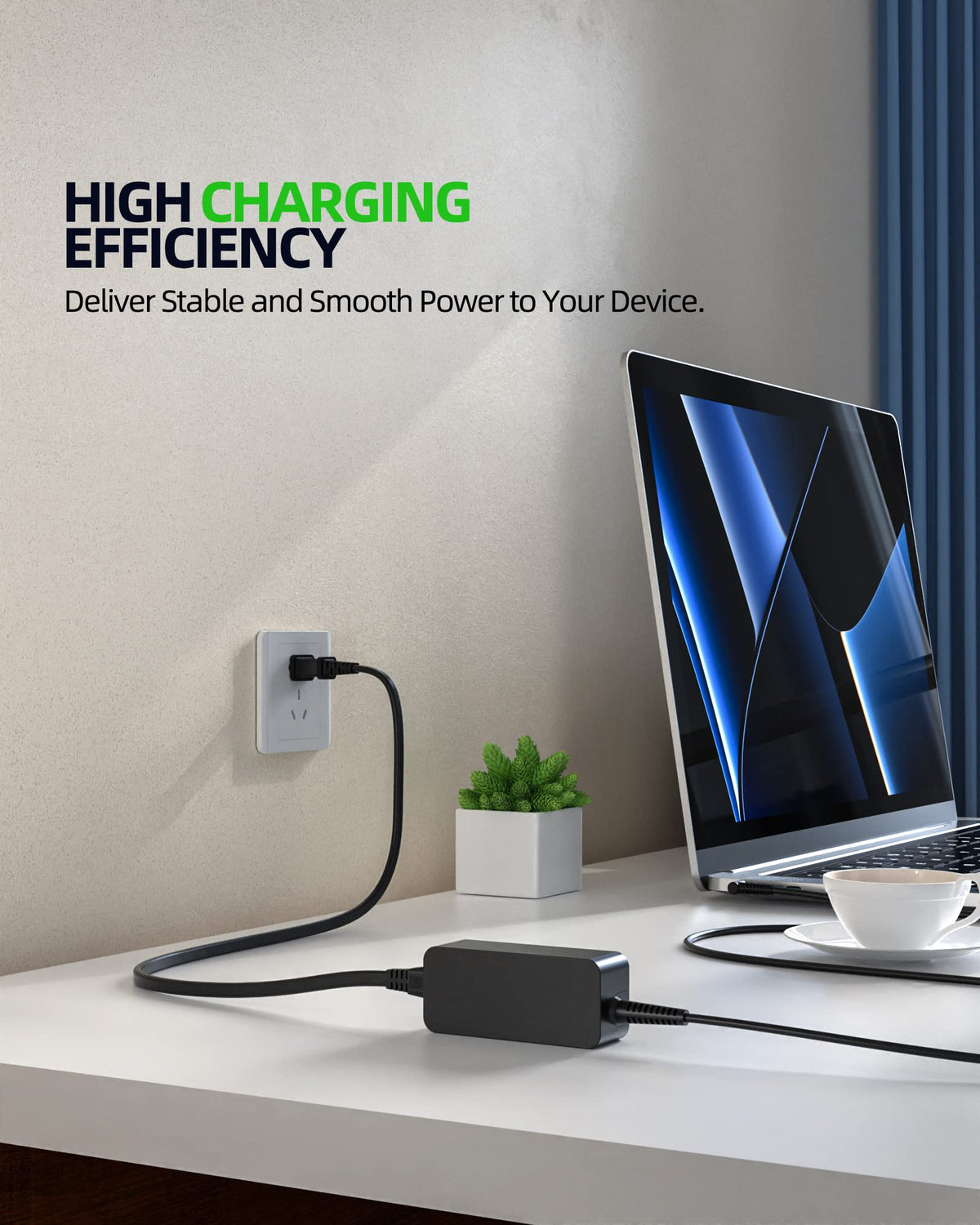 Dexpt charger in-use image demonstrating everyday HP 17 charging scenario.