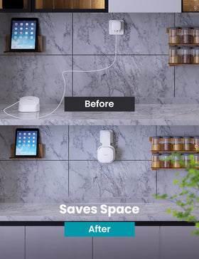 Secure-fit DG-Direct eero 6 wall mount showing compatibility with router