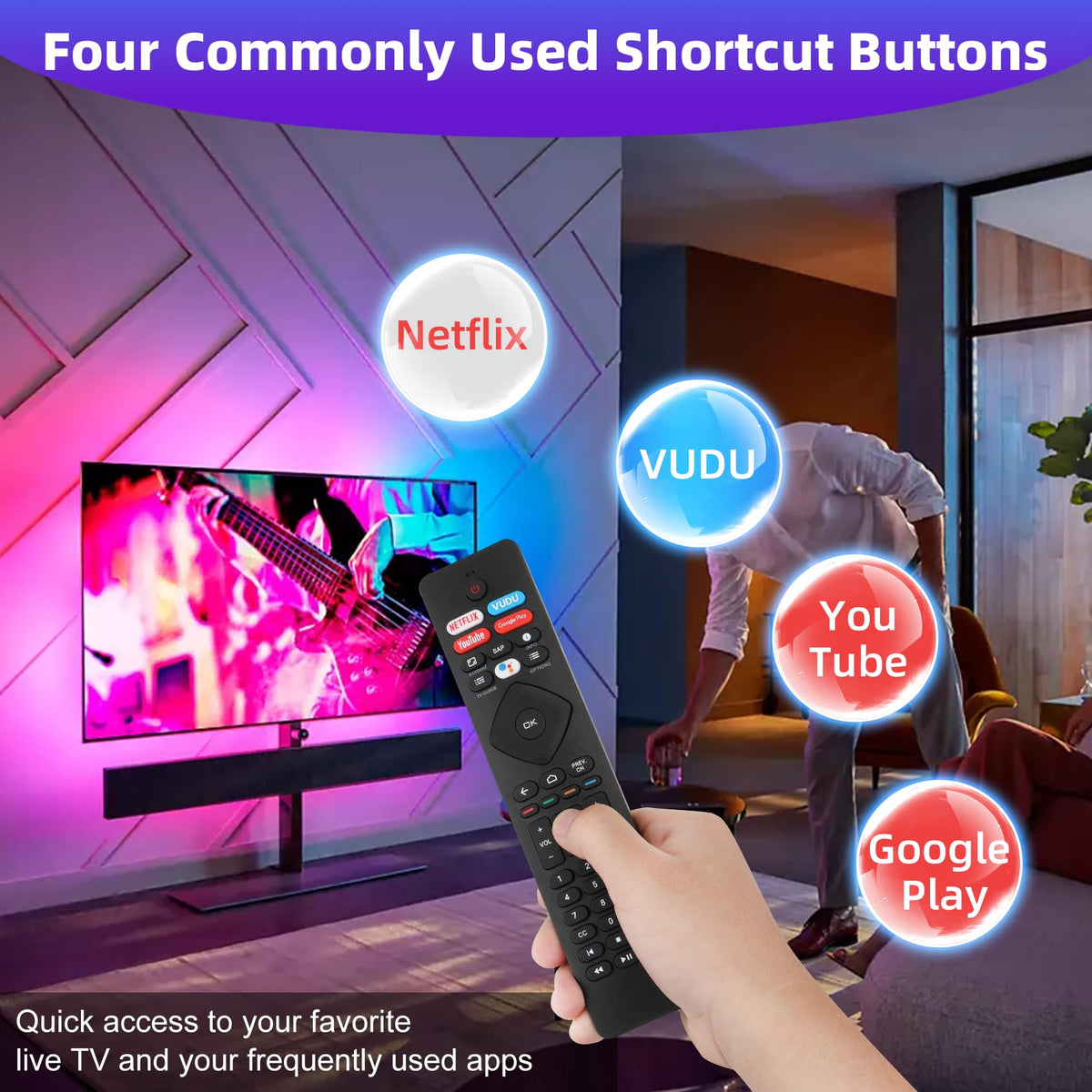 Dgavxa remote compatible with Philips 5704–5604 and 5504 series for easy setup.