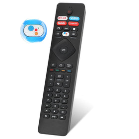 Dgavxa voice remote front view highlighting intuitive navigation and sleek design.