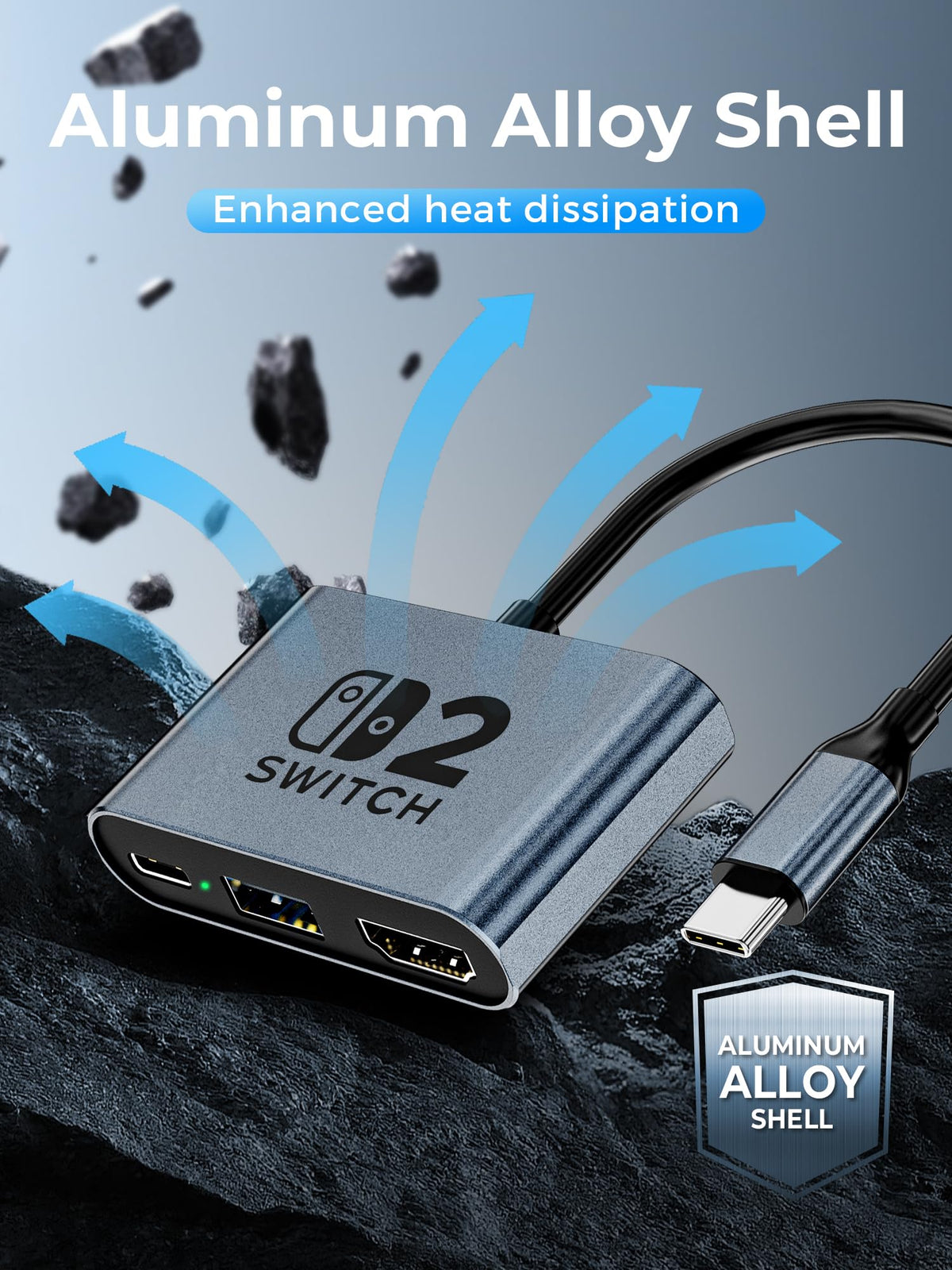 DGBOSEN HDMI connected to TV showing crisp 4K display benefit