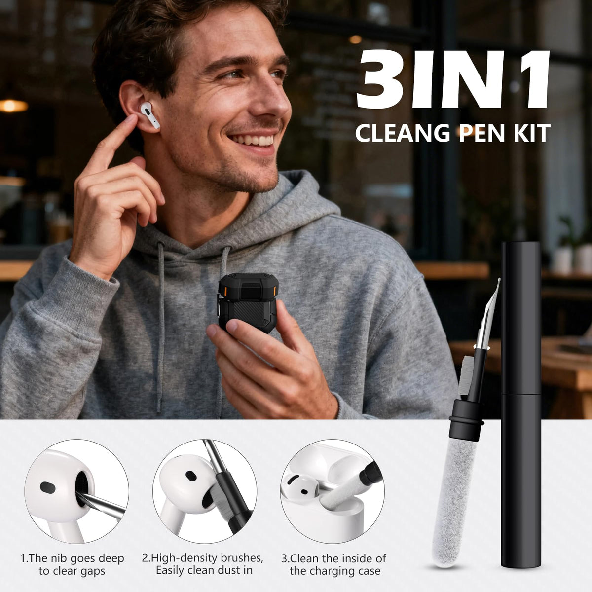 DGege AirPods 4 Case open cover demonstrates quick access