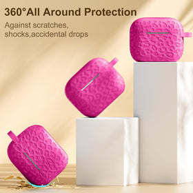 DGege Leopard AirPods 4 back view highlighting engraving and protection