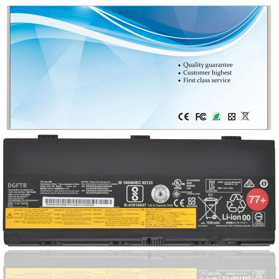 DGTECH 77+ front packaging showing battery and compatibility, reassuring accurate fit