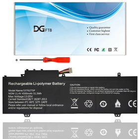 DGTECH front view of replacement battery showing clean fit and brand reliability