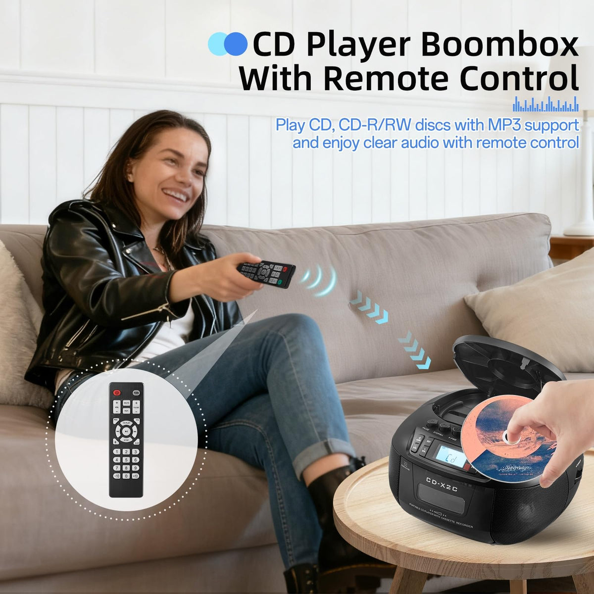 DGXWLLW AM/FM radio tuner with a clear LCD display for quick tuning.