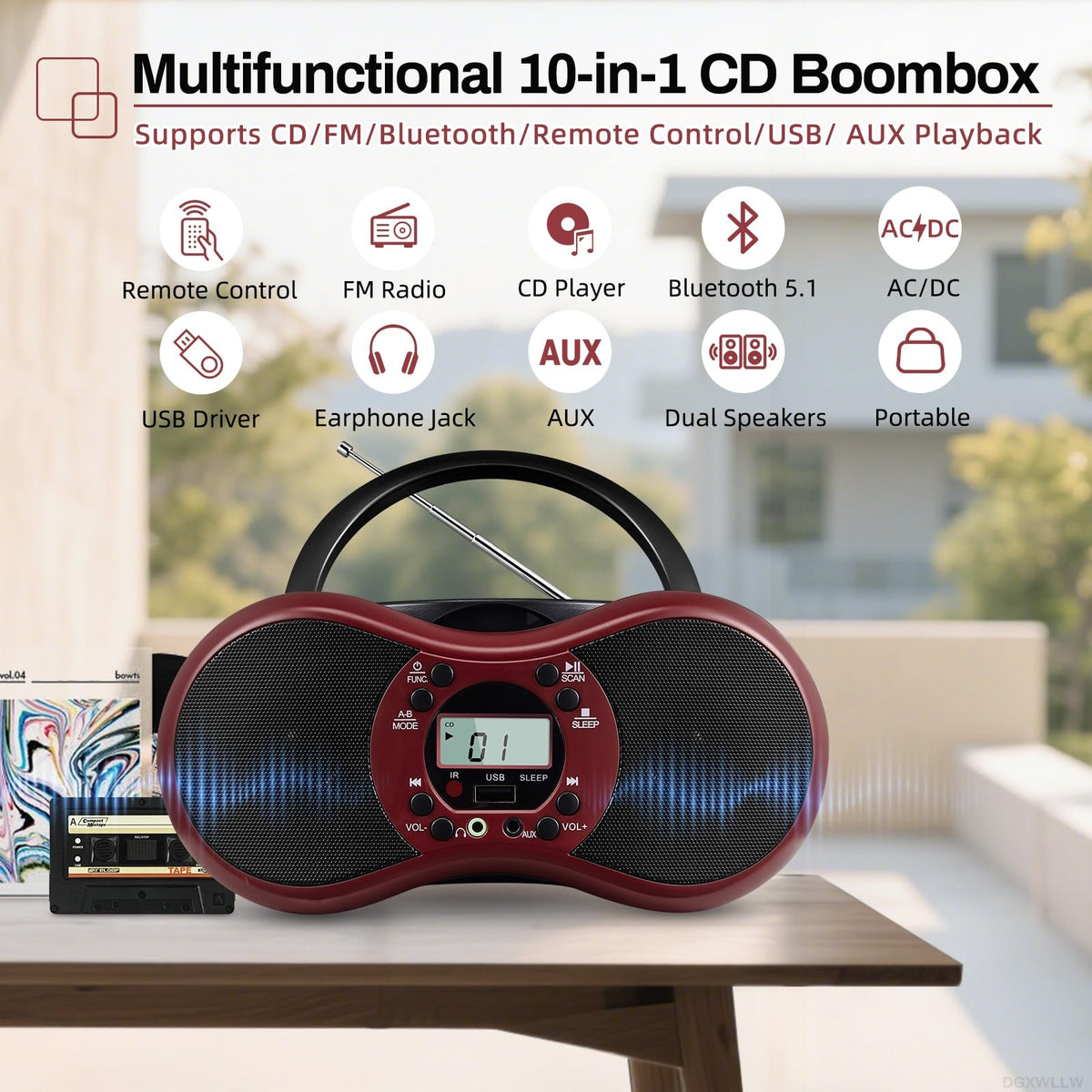 DGXWLLW LCD display and buttons providing quick, clear control