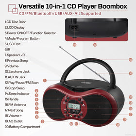 DGXWLLW open CD tray close-up showing disc playback convenience