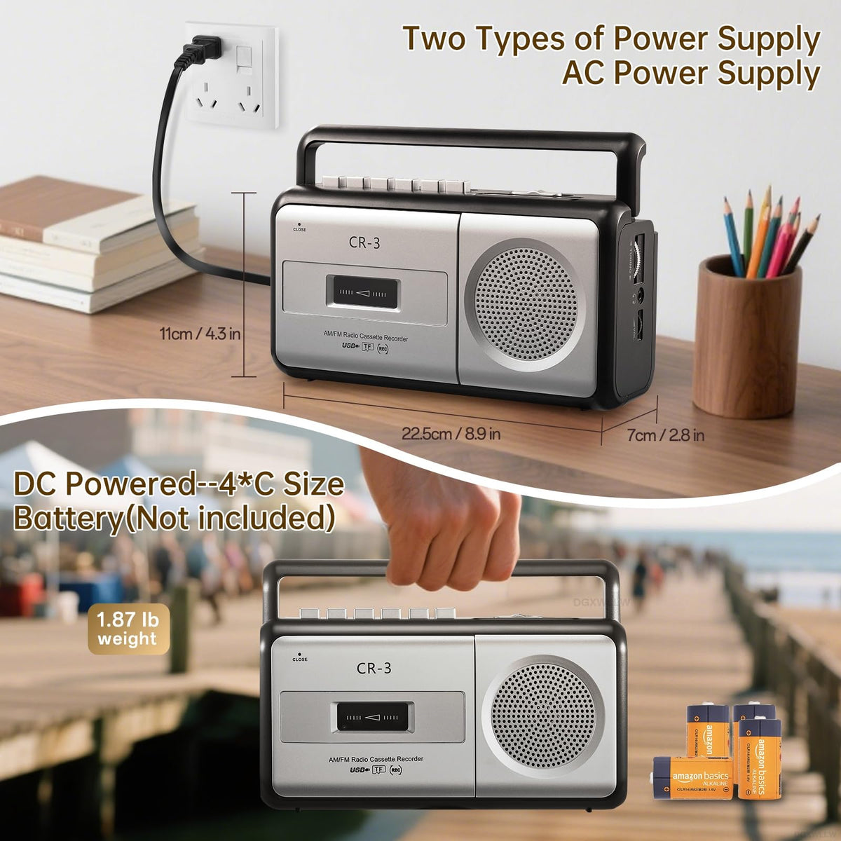 DGXWLLW package contents with AC cord and manual for quick setup