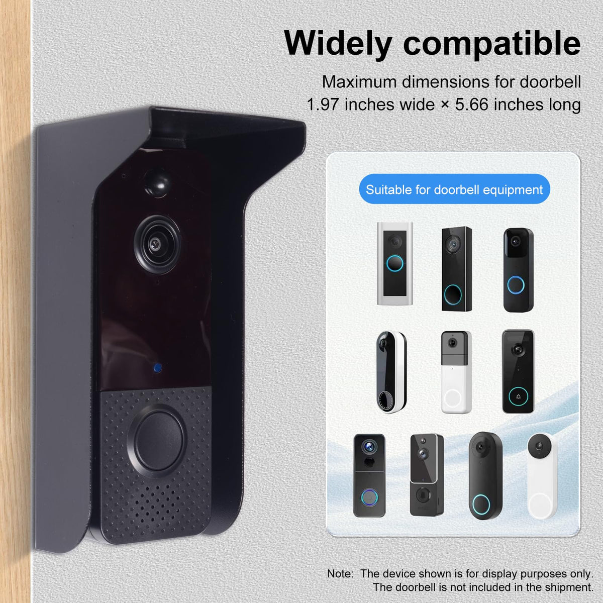 dgyezhao doorbell rain cover close-up: blocks rain while preserving video clarity