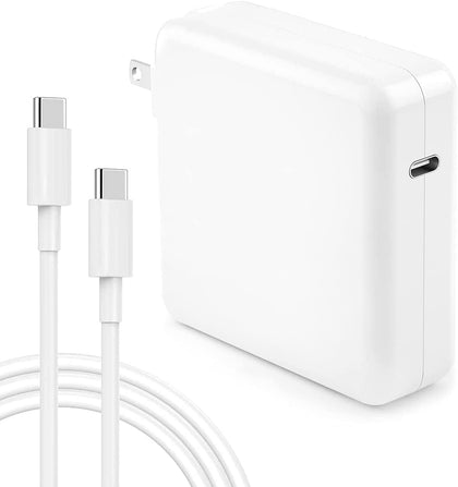 DHMXDC 96W USB-C charger front view ready for fast MacBook charging on the go.