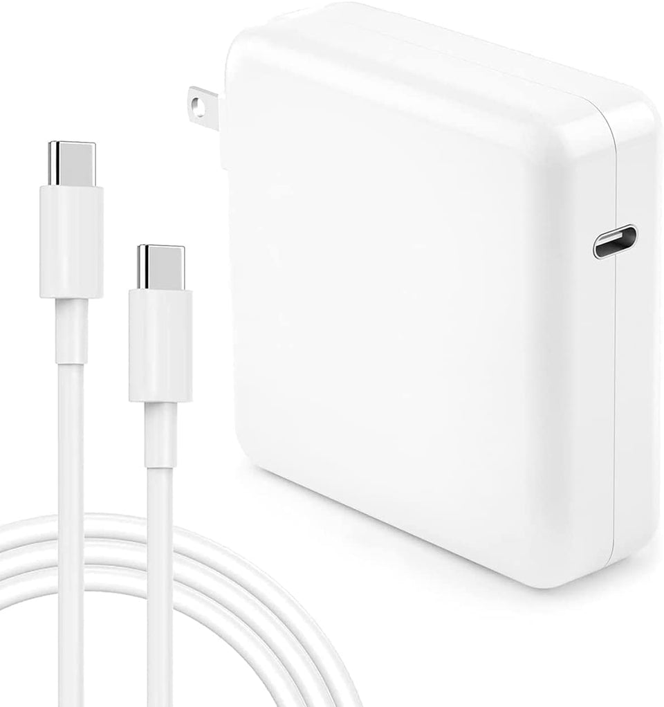 DHMXDC 96W USB-C charger front view ready for fast MacBook charging on the go.