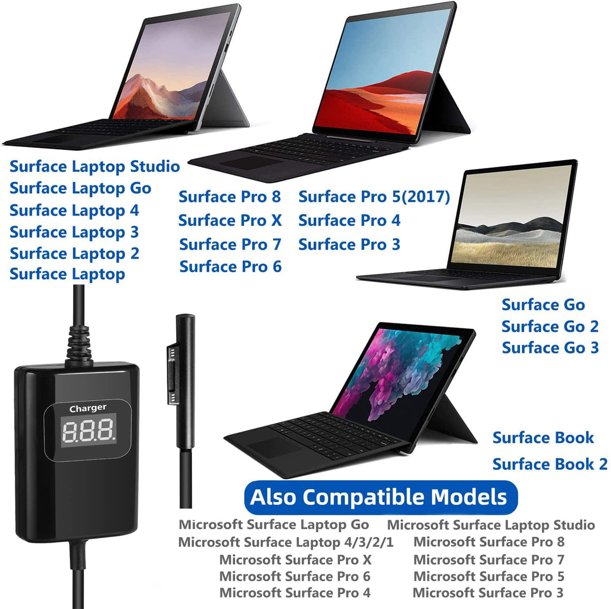 DHMXDC Surface charger side ports for versatile connections