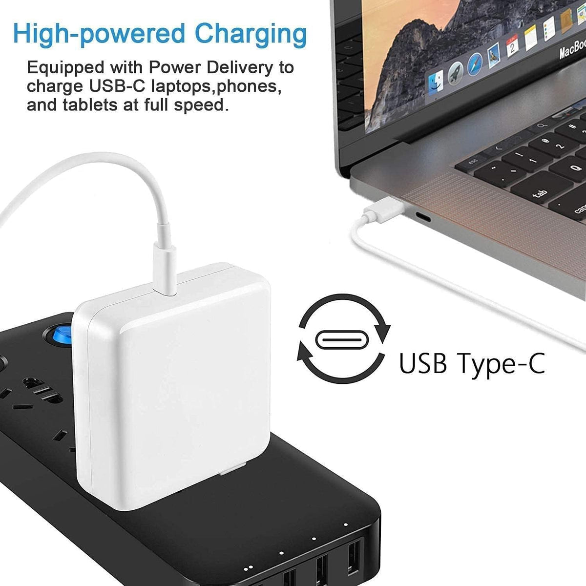 DHMXDC USB-C fast-detection highlights optimal charging output.
