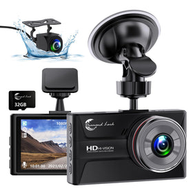 Diamond Lark front camera mounted on windshield showing clear roadview and evidence capture