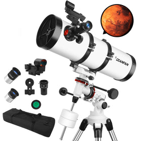Dianfan Telescope 150EQ assembly process shows quick setup for beginners.