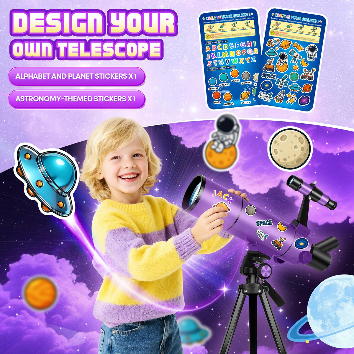 Dianfan telescope easy-assembly design helps beginners set up in minutes.