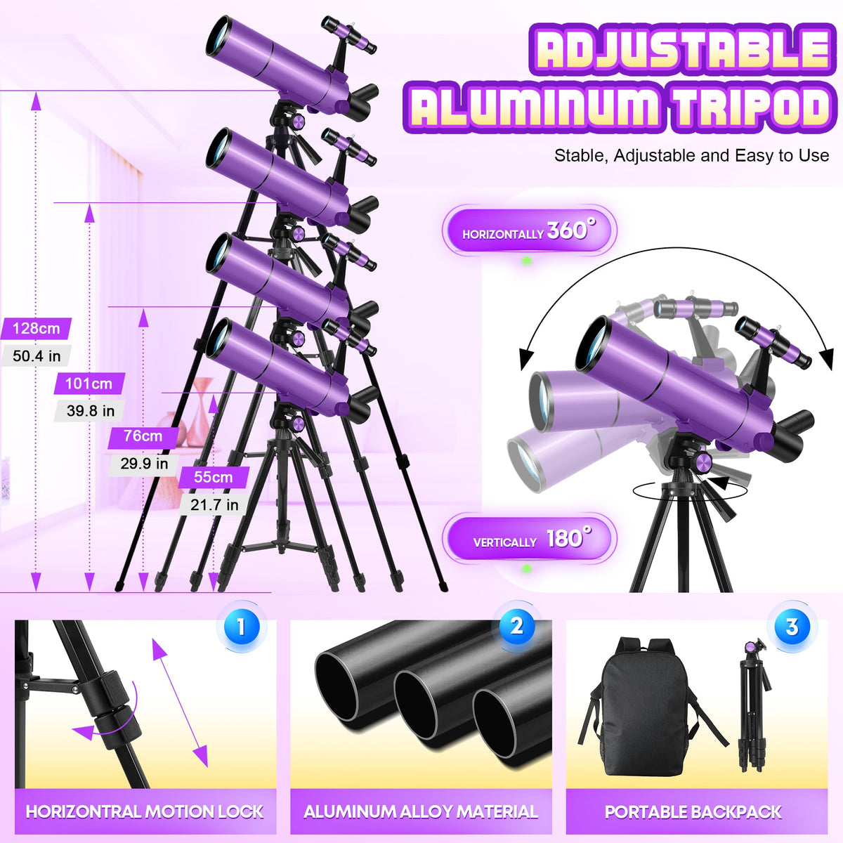 Dianfan telescope with reusable stickers invites kids to personalize their astronomy kit.