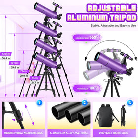 Dianfan telescope with reusable stickers invites kids to personalize their astronomy kit.