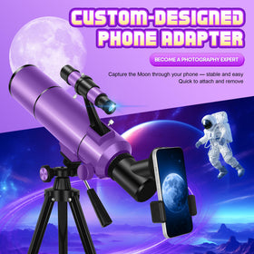 Dianfan telescope ready for Moon and planets, landscapes, or wildlife during travel.