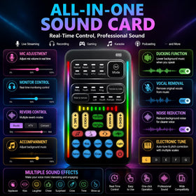 DIANMO i9Live complete accessory pack, headphones and converters shown.