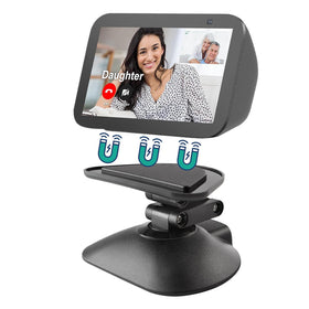 Dianves magnetic bottom connection secures Echo Show 5 on desk.