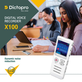 Dictopro X100 brushed aluminum back, durable and lightweight for travel
