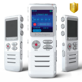 Dictopro X100 close-up display and control buttons, easy status feedback